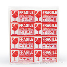 Adesivos de manuseio autoadesivos, etiquetas frágeis